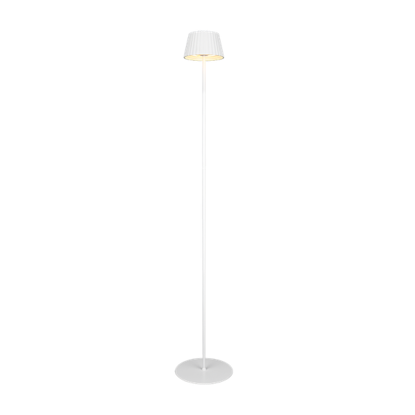 Suarez LED outdoor floor lamp matt white rechargeable image 1