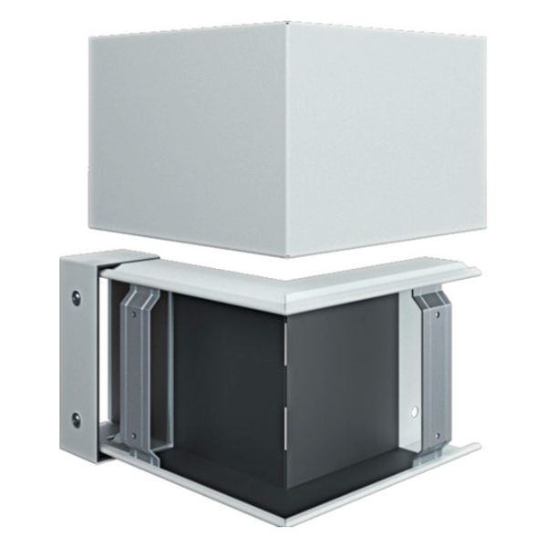 Exterior corner fire protection duct FWK-Plus 60x150 mm white steel powder-coated image 1