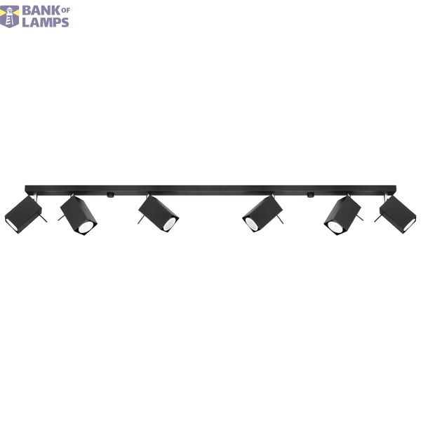 CEILING LAMP MERIDA 6L BLACK GU10 6X40W IP20 image 3