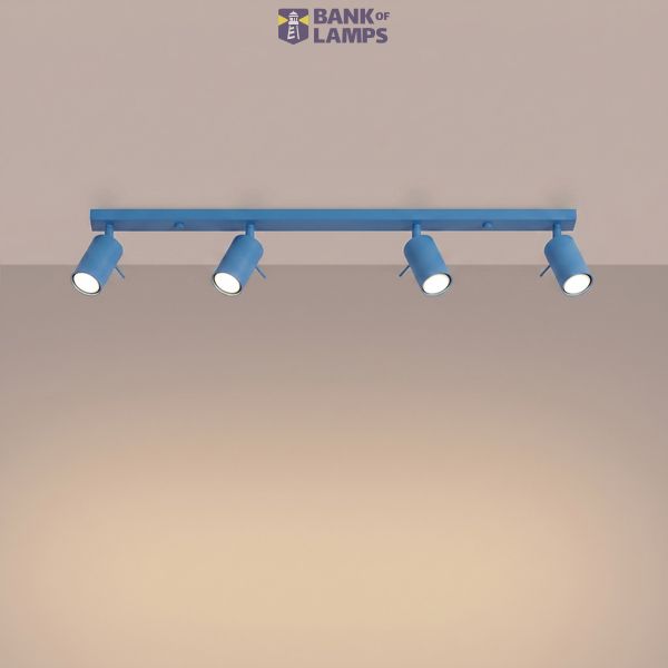 Ceiling lamp RING 4L azure image 9
