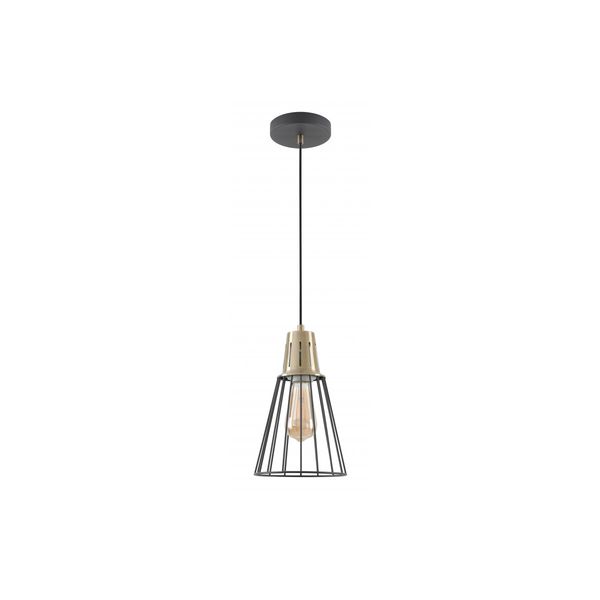 Ceiling fixture KALIOPE,8068,AC220-240V,50/60Hz,1*E27,max.40W,IP20,  Diameter 18cm, single, black/gold image 1