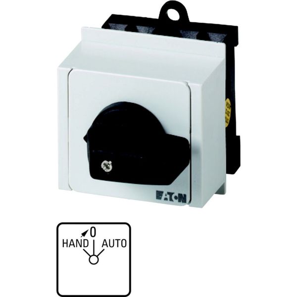 T0-1-15434/IVS Changeover switches, T0, 20 A, service distribution board mounting, 1 contact unit(s), Contacts: 2, With spring-return from HAND, 45 °, momentary/main image 3