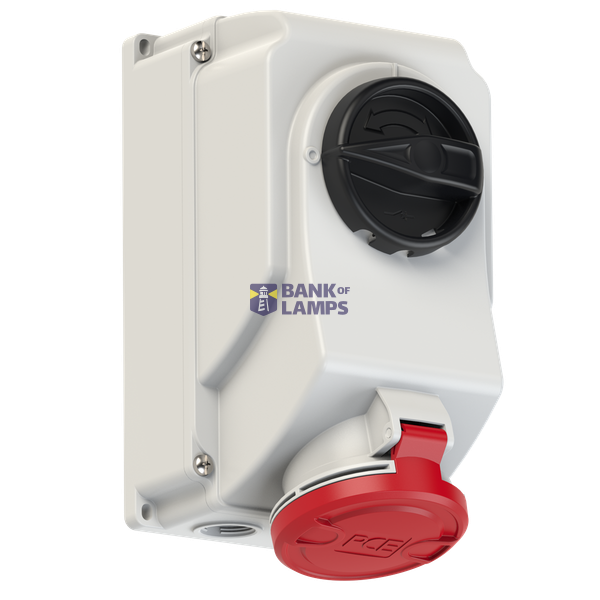 Fixed socket with switch, 32A 5P 6h IP44/54 image 1