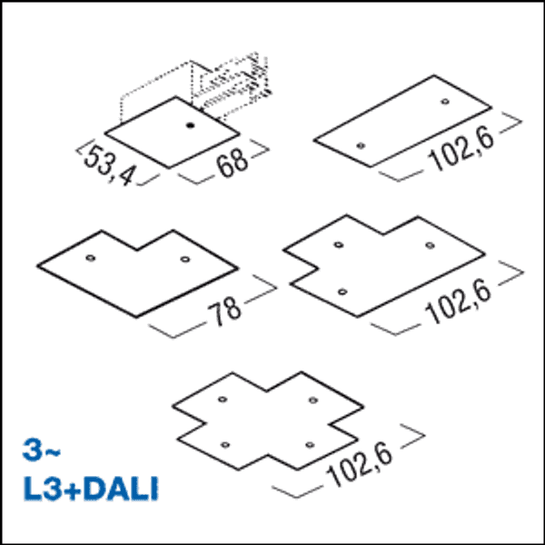 ABD-PL EINSP-M 3PH/L3+DALI WH - cover central feed image 1