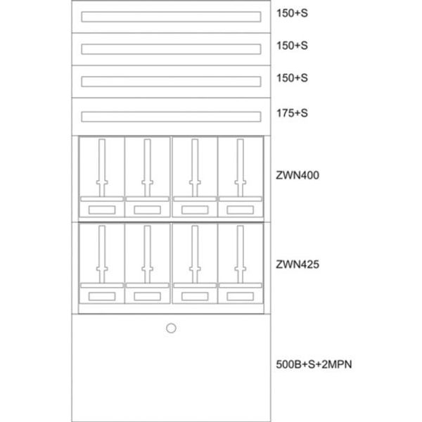 BP-U-3S-BN-1000/20-8Z Eaton xEnergy Basic meter cabinet equipped image 1