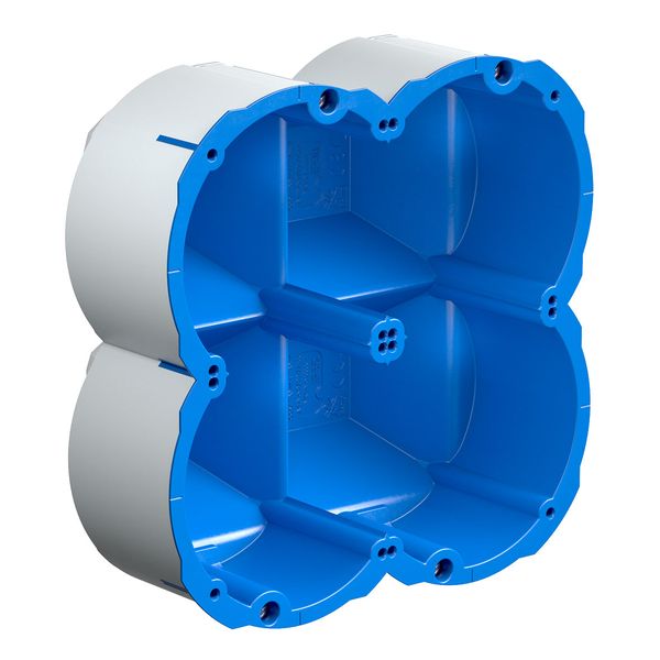 Quickbox Maxi sound insulation box 2x2 Ø83mm,for sound insulation walls classA* image 1
