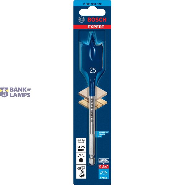 EXPERT Self Cut Speed Spade Drill Bit 25 x 152 mm image 2