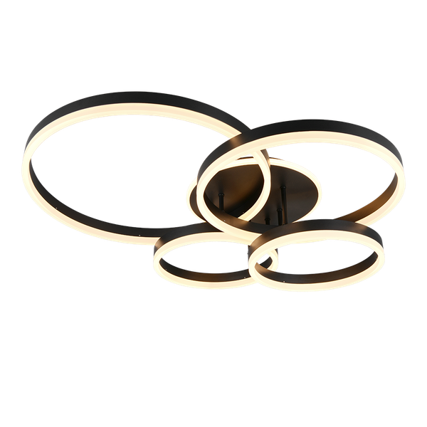 Drake LED ceiling lamp matt black image 1