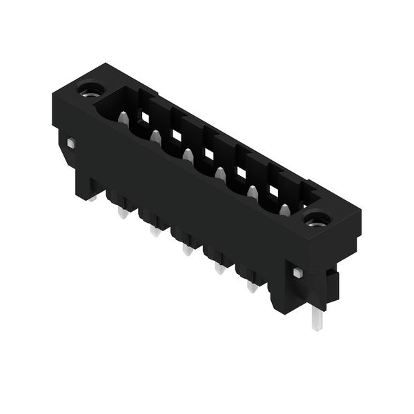 PCB plug-in connector, male header, Solder flange, THT/THR solder connection, 5.08 mm, Number of poles: 6, 180°, Solder pin length (l): 3.2 mm, tinned, black, Box image 2