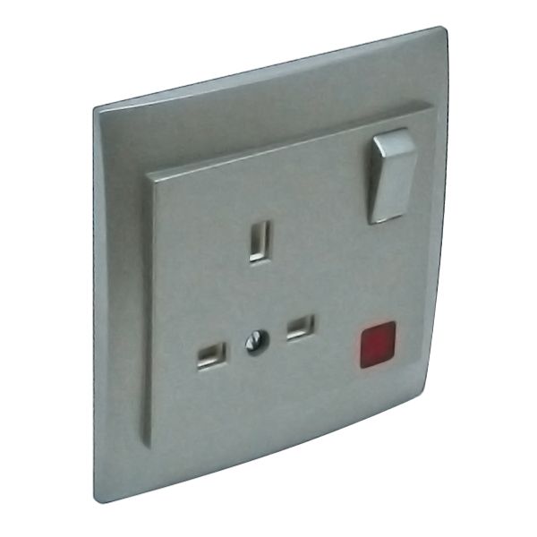 EARTH SOCK (BRITISH) W/SWITCH & PILOT LAMP AL image 1