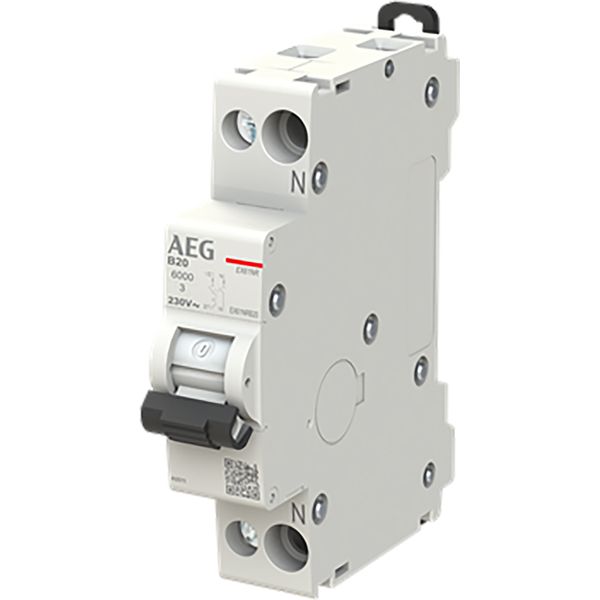 Circuit breaker 1P+ N, B Char. 20A, 6kA 1 mod image 1