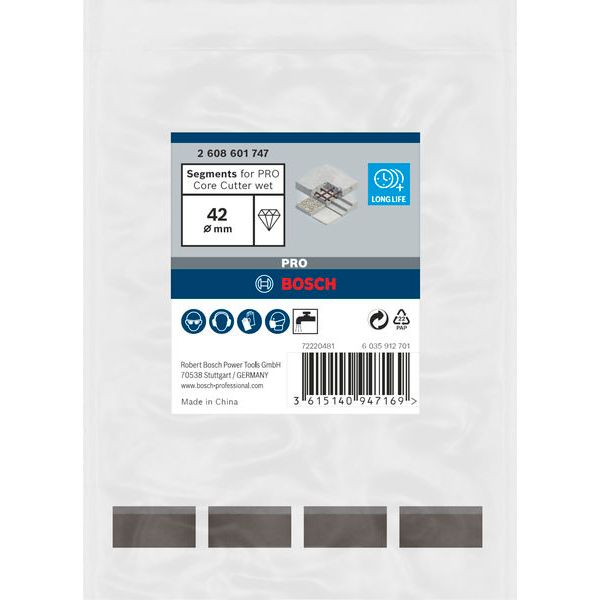 Segments for Diamond Core Cutter Standard for Concrete 4; 10 mm image 2