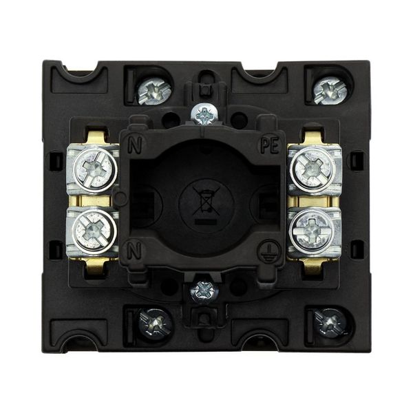 T3-2-8324/EA/SVB Main switch, T3, 32 A, flush mounting, 2 contact unit(s), 4 pole, Emergency switching off function, With red rotary handle and yellow locking ring image 10