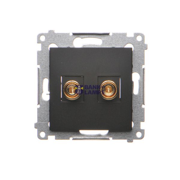 Loudspeaker socket, black matt image 1