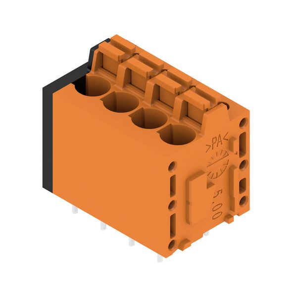 Printed circuit board terminals, 5.00 mm, Number of poles: 4, 180°, Solder pin length (l): 3.5 mm, tinned, black, PUSH IN with actuator, Clamping range, max. : 2.5 mm², Box image 2