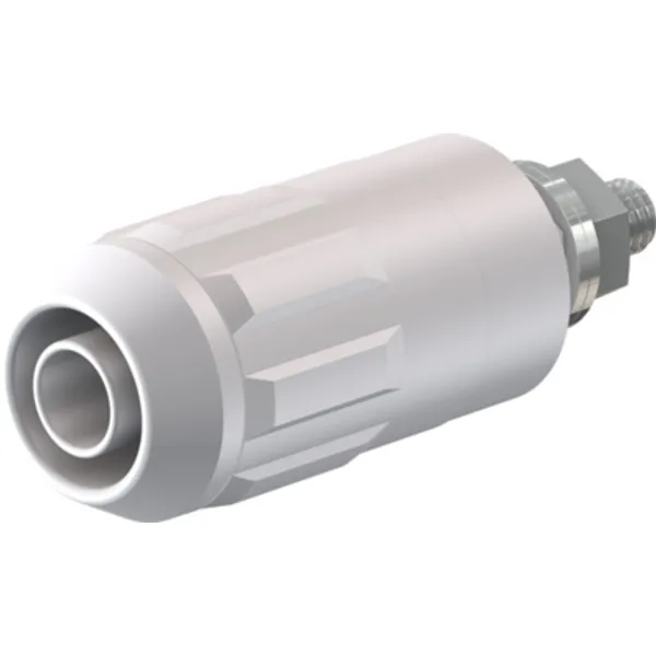 4 mm socket, screw connection, mounting Ø 12 mm, CAT II, white, 66.9684-29 image 1