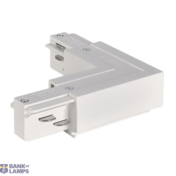 EUTRAC L-connector, inner earth, white image 1