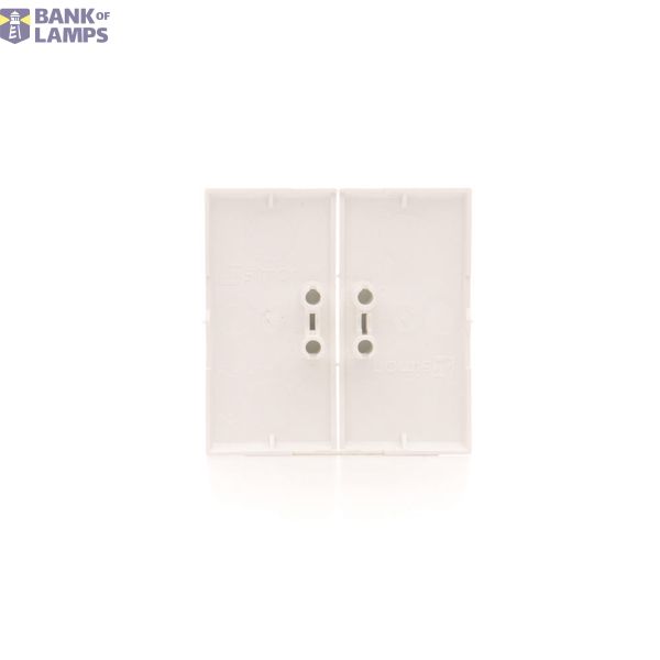 Double button for switches and push buttons, white matt image 1