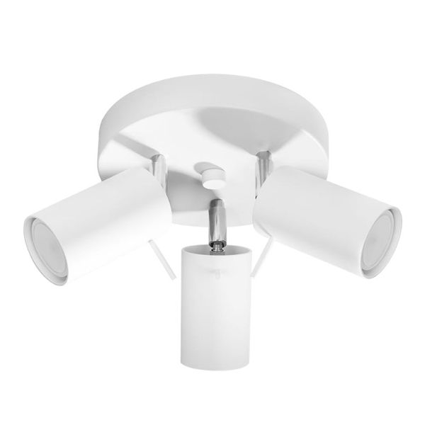 RING CEILING LAMP 3P WHITE GU10 3X40W IP20 image 1