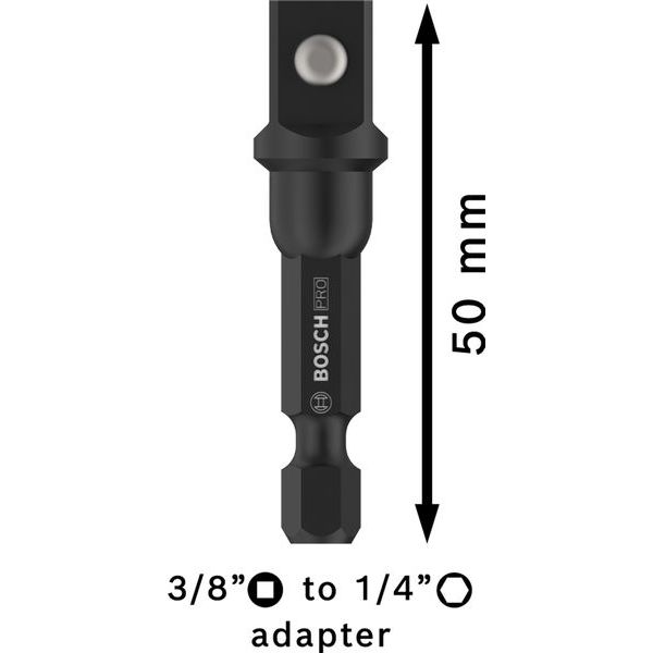 PRO Socket Adapter with Ball Connection, 3/8", 50 mm image 3