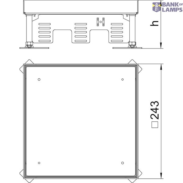 RKN2 9 MS 20 Square cassette blank 243x243mm image 2