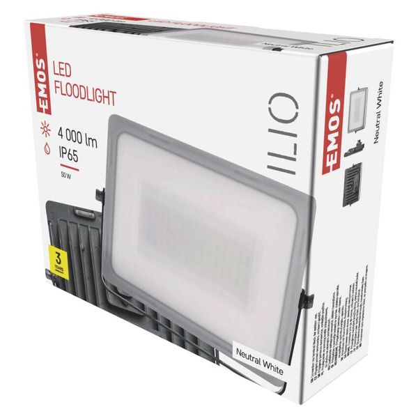 LED Floodlight ILIO, 51W, black, neutral white image 1