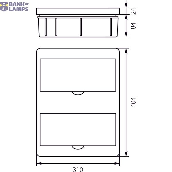 Flush-mounted distribution board RP-24/B Fala (N+PE) image 2