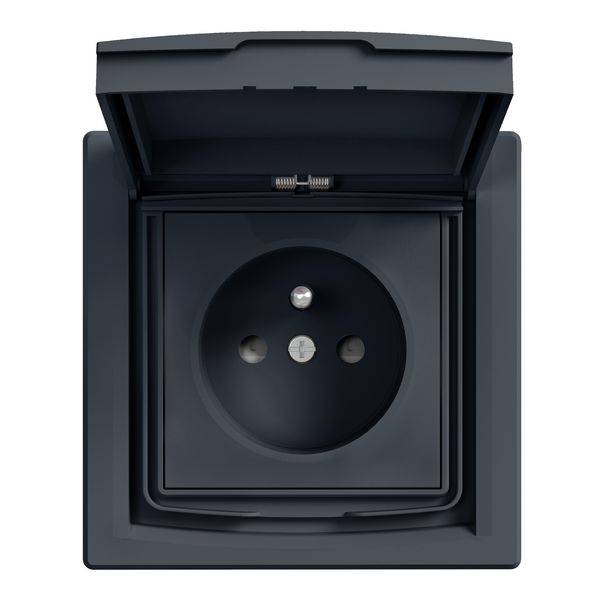 Asfora-outlet pinE-16A lid shutt IP44 an image 1