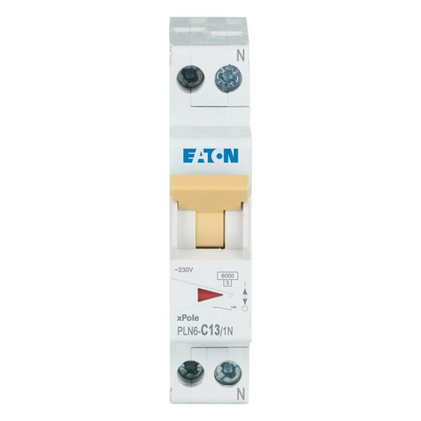Miniature circuit breaker (MCB), 13 A, 1p+N, characteristic: C image 5