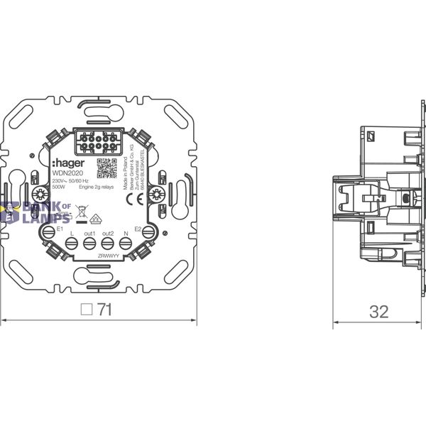 Universal switching module, double, 4 A, A.x/C.x image 2