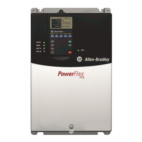 Allen-Bradley, 20AD022A0AYNANC0, PowerFlex70 AC Drive, 480 VAC, 3 PH, 22 Amps, 15 HP Normal Duty, 10 HP Heavy Duty,Panel Mount - IP20 / NEMA Type 1 image 1
