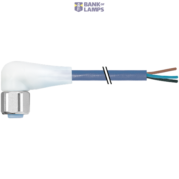 M12 female 90° A-cod. with cable LED F&B Pro TPE-S 5x0.34 bu 30m image 1