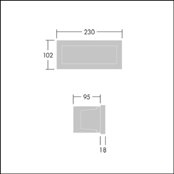 AXYL TRIM L VISO 6L930 A/S RD ANT - LED wall mounted luminaire image 2