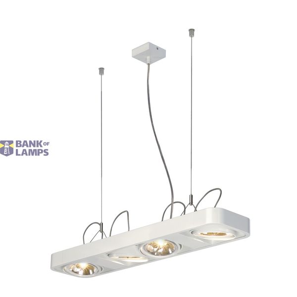 AIXLIGHT R2 LONG QRB111 pendant, semicircular, white, 4xG53, max. 4x50W image 1
