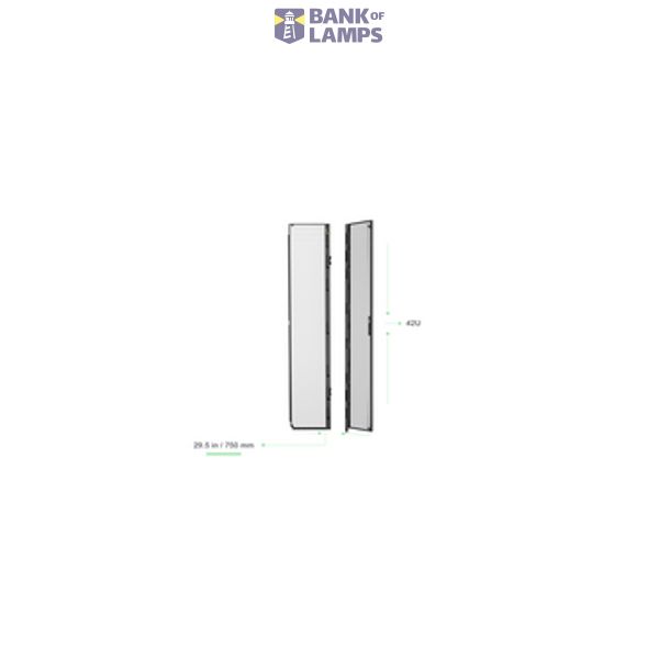 NSX Gen2 42U750mm Wide Split Doors Blk image 4