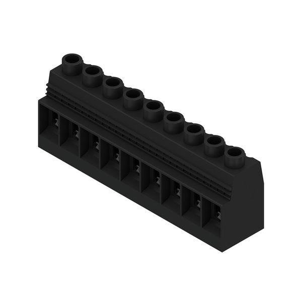 Printed circuit board terminals, 15.00 mm, Number of poles: 9, 90°, Solder pin length (l): 4.5 mm, tinned, black, Clamping yoke connection, Clamping range, max. : 50 mm², Box image 2