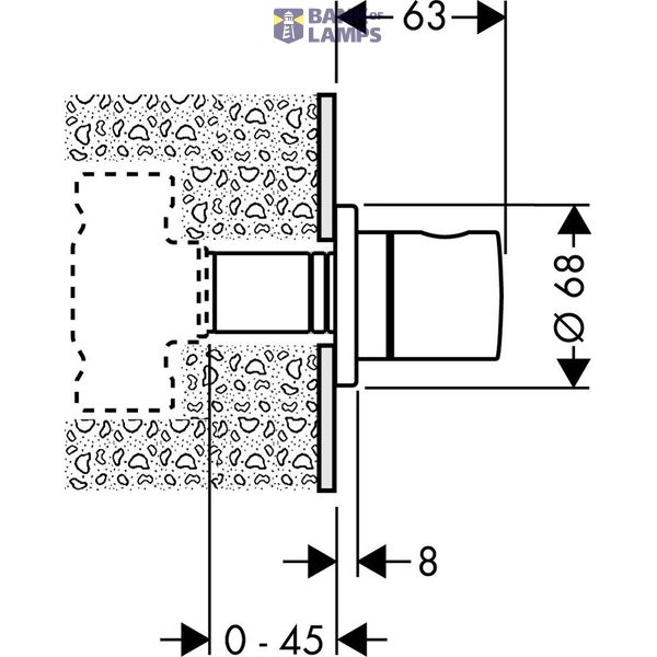 Built-in shut-off valve surface-mounted part image 2