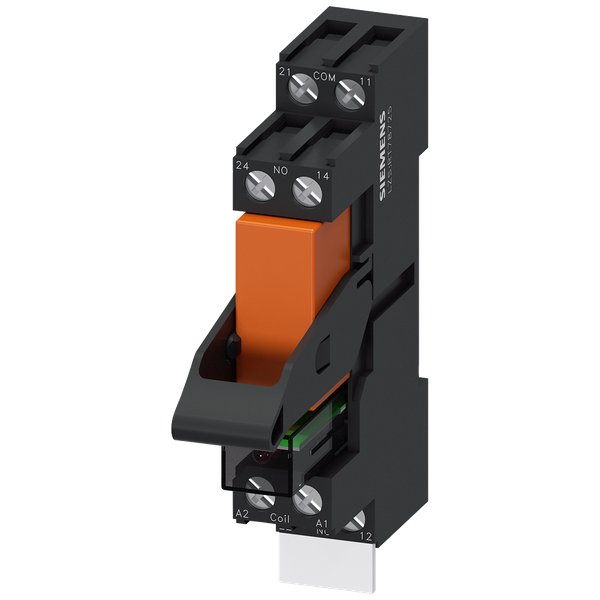 Plug-in relay complete unit 115 V AC, 2 CO, LED module red standard plug-in base image 1