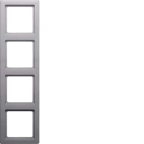 Frame 4gang Q.1 alu velvety, lacquered image 1