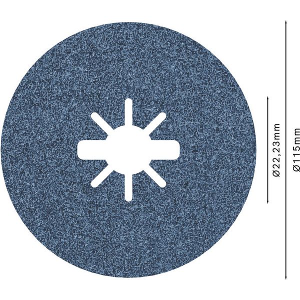 X-LOCK Fibre sanding discs, Ø115mm, G 60, R574, Best for Metal, 1pcs image 2
