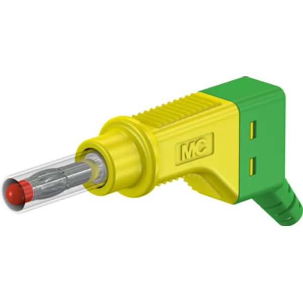 4 mm plug, screw connection, 1.0 mm², CAT II, yellow/green, 66.9327-20 image 1