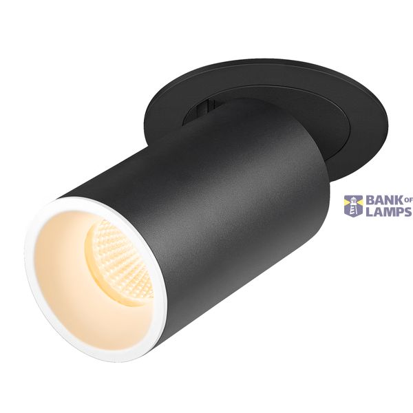 NUMINOS PROJECTOR M recessed ceiling light, 3000 K, 55°, cylindrical, black / white image 1