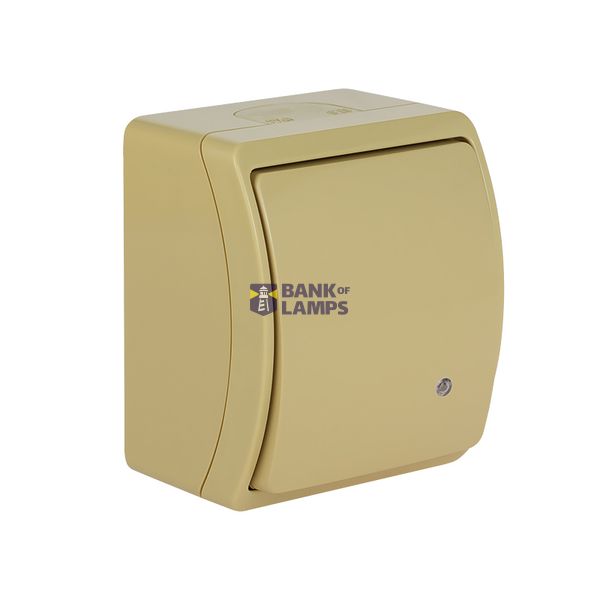 VW-7L Koala Universal/Two-Way Switch / without printed pictogram / with illumination / surface mounted IP44 beige VW 157-54 image 1