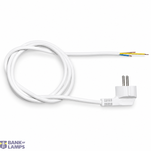 SCHUKO Plug Cable 3m, 3×1.0mm², 16A 250V~Max:3680W, IP20 White image 1