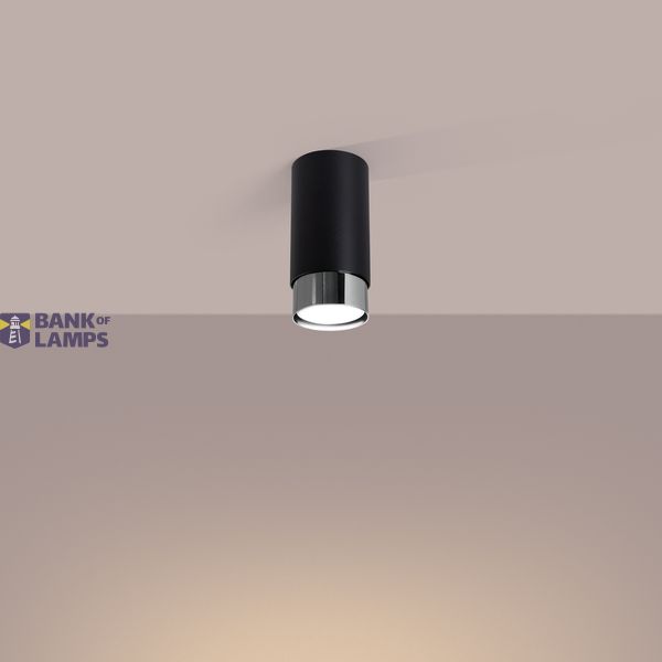 CEILING LAMP NERO 12.5 BLACK/CHROME 1XGU10 image 6