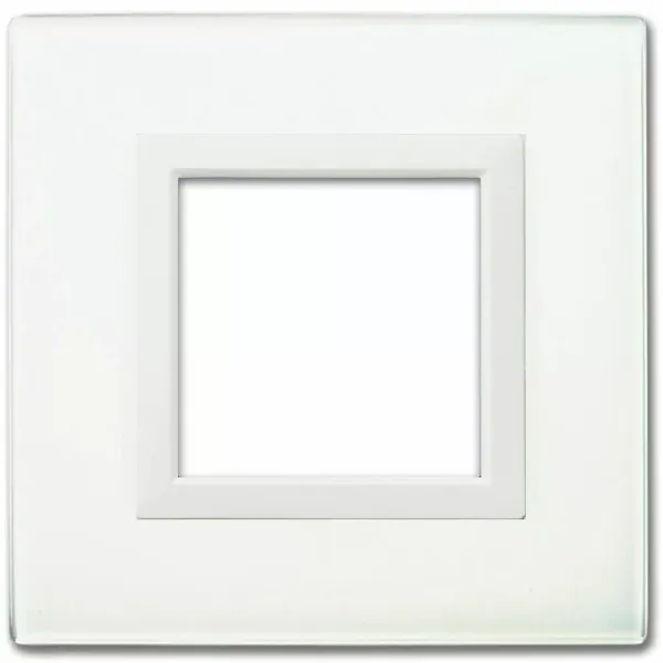 VERA44 GLASS FRONT PLATE WHITE   2M image 1
