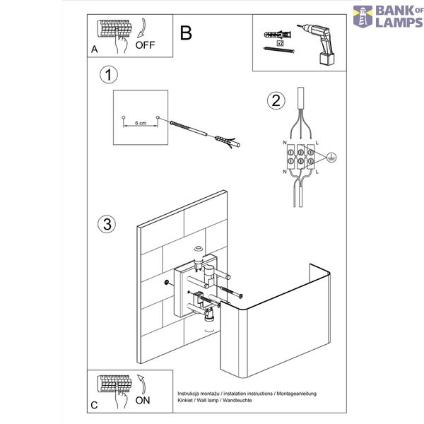 WALL LAMP COPERTURA WHITE G9 2X40W IP20 image 5
