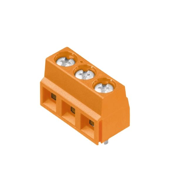 Printed circuit board terminals, 5.08 mm, Number of poles: 3, 90°, Solder pin length (l): 3.5 mm, tinned, Pebble grey, Clamping yoke connection, Clamping range, max. : 1.5 mm², Box image 2
