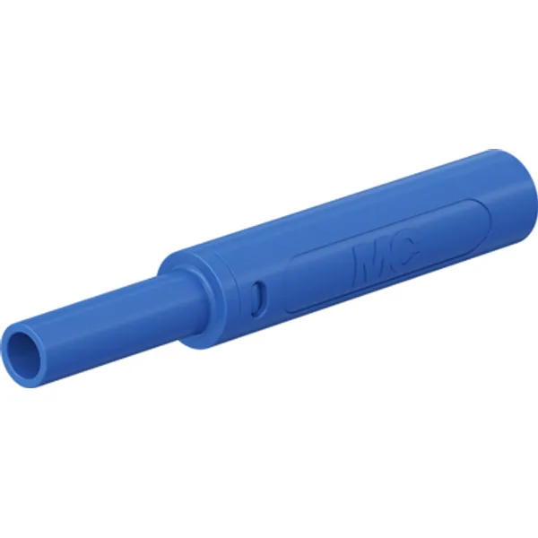 4 mm socket, screw connection, 2.5 mm², mounting Ø 9.6 mm, CAT II/CAT III, blue, 66.2054-23 image 1