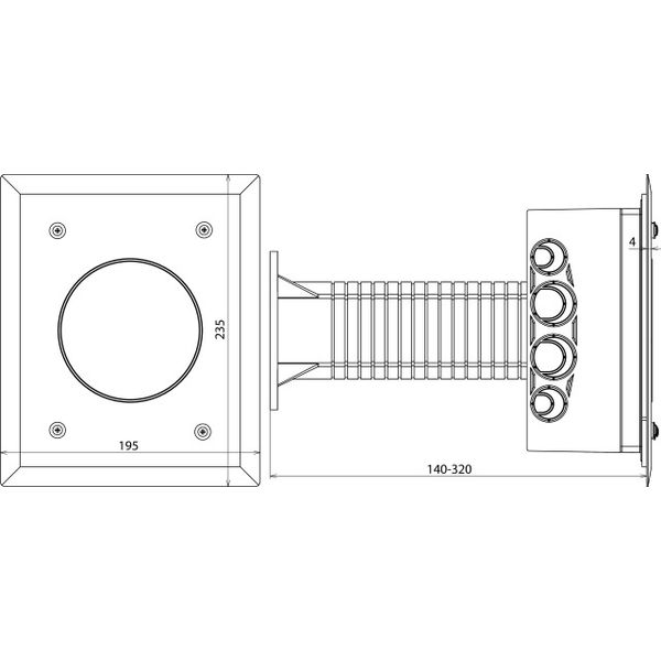 Test joint box f. ETIC systems 185x145x90mm plastic - grey image 2